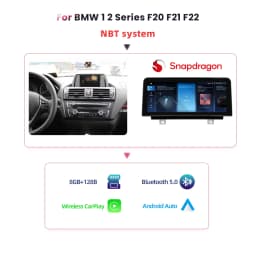 BONROAD 8+128GB Carplay Android auto Multimedia Player Car Radio For BMW 1 2 3 4 Series F20 F21 F22 F30 F31 F32 F33 F34 F36 M4