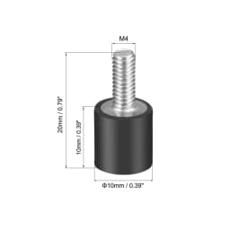 2Pcs M4 M6 M8 Rubber Shock Mounts Metal Anti Vibration Bobbin Isolator Damper Type VE Rubber Vibration Isolator for Water Pumps