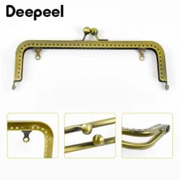 2/5Pcs 8.5-18.5cm Metal Handles for Handbag Square Brass Purse Frame Kiss Clasp DIY Sewing Brackets Wallet Handle Accessories
