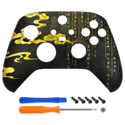 eXtremeRate Custom Pattern Part Faceplate, Soft Touch Grip Front Housing Shell Case for Xbox Series X/S (Xbox Core) Controller