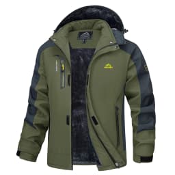 MAGCOMSEN Men's Ski Jacket Winter Warm Wool Parka Warm Thick Coat Windproof Rainproof Snowproof Hiking Men's Snowboard Jacket