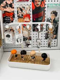 Keychain Display Stand Doll Ornament Storage Holder Bracelet Earring Organizer Simple Style Jewelry Holder Home Organizer