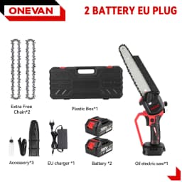 ONEVAN 8 Inch Brushless Electric Saw Auto Oiler Cordless Handheld Garden Wood Pruning Chainsaw Tool For Makita 18V Battery Pin