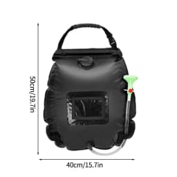 20/40L Portable Camping Shower Bag Solar Shower Bag Camping Bathroom Heating Water Storage Container with Switchable Head