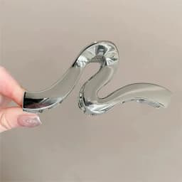 Imitation Metal Silver High-Grade Large Size Head Clip Hair Accessories For Women
