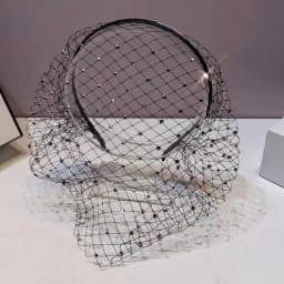 Retro Elegant Birdcage Veil White Black Headband Veil for Brides Cover Face Net Mask Hair Jewelry Women Girl Wedding Headwear