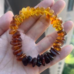 Yoowei 100% Real Amber Bracelet for Unisex Genuine Black Bead Irregular Natural Plant Medical Healing Jewelry Gift Wholesale