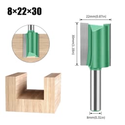 3mm-20mm Diameter 8mm Shank Straight Bit Tungsten Carbide Single Double Flute Router Bit Wood Milling Cutter For Woodwork Tool