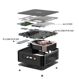 MOREFINE M600 Mini PC Gamer Ryzen 9 8945HS 7940HS USB4 2x2.5G LAN 2xDDR5 2xNVMe 2.5''SATA Windows 11 Desktop Computer Gaming PC