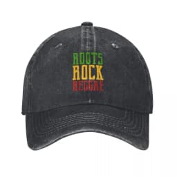 Get Up Stand Up Reggae Rasta Baseball Cap Vintage Distressed Denim Washed Bob Marley Snapback Hat Unisex Adjustable Fit Cap