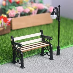 1:12 Dollhouse Mini Park Table Chair Miniature Bench Stool Rocking Chair Dolls House Furniture Accessories Kids Pretend Play Toy