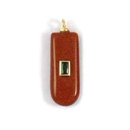 1 Piece Brass & Cubic Zirconia Natural Stone Geometric Charms 18K Gold Plated Olivary Round Pendant For DIY Necklace Making