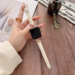 Genuine Band For Apple Watch Leather strap 41mm-45mm 49mm 38mm 40mm 42mm 44mm Slim bracelet iwatch series ultra 2 9 8 7 6 5 4 3