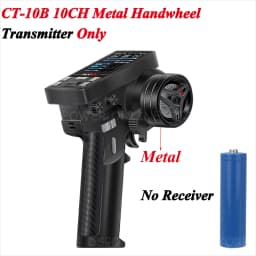 HotRC CT10B 10CH Channel Transmitter CT-10B 2.4G Remote Control 18650 Battery F-10A F-01A 6/8/10CH Gyro Receiver for RC Car Boat