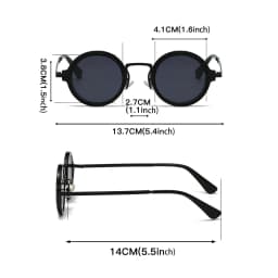 New Retro Small Round Frame Sunglasses for Men's Personalized Steampunk Outdoor Driving Sunglasses Street Photography