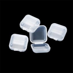 5/10Pcs Small Boxes Square Transparent Plastic Box Jewelry Storage Case Finishing Container Packaging Storage Box for Earrings