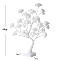 18 Colors Rose Flower Tree Lamp Remote LED Night Light USB/Battery Powered Table Desk Decor Wedding Christmas Gift for Women Mom