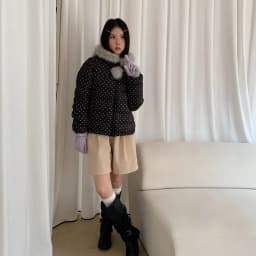 Retro New Polka Dot Long-sleeved Hooded Cotton Jacket Women's Winter Versatile New Thickened Warm Down Cotton Versatile Jacket