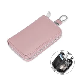 Genuine Leather Keychain Men Women Key Holder Organizer Pouch Cow Split Car Key Wallet Housekeeper Key Case Mini Card Bag