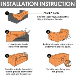 Waterproof Stretch Sofa Slipcover Non-slip Sofa Covers for Living Room Couch Cover Corner Furniture Protector for Kids, Pets