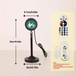 Sunset Projection Light Remote Control 16 Color Atmosphere Night Light for Bedroom Decoration Background Wall Photography Props