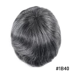Human Hair Prosthesis for Men's Toupee Breathable Mono Toupee PU Double Knot Male Wig Unit Hairpiece Replacement System 8x10Inch