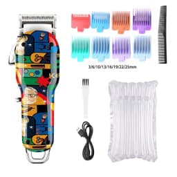 Kemei Professional Electric Hair Clipper Rechargeable Graffiti Pattern Beard Trimmer Men's Shaver KM-MAX2092 KM-MAX5090 KM-1102H