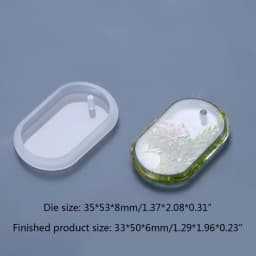 DIY Craft Hanging Pendant Mold Geometric Shape Hanging Listed Epoxy Resin Mold UV Crystal Resin Perforated Silicone Mold