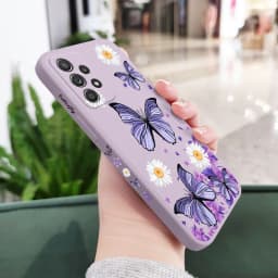 Purple Butterflies Case For Samsung A56 A54 A36 A34 A26 A24 A17 A16 A14 A73 A53 A33 A13 A72 A52 A32 A15 A25 A35 A22 A07 A06