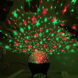 Starry Sky Moon Projector Light RGB 7 Modes Auto Change Color LED Night Light 5V USB Plug Kids Room Ambient Decor Birthday Gift