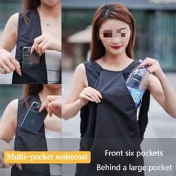 The Super Light Men's and Women's Vest Pocket, Street Style Chest Fishing Hiking Photography Vest Garment Bag That Outdoor Trave