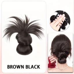 Synthetic Low Bun Claw Clip Natural Fluffy Hairpiece for Women Lazy Updo Styling Tool Easy Fashion Daily Hairstyle
