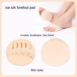 Women Five-Toe Forefoot Cushion Pads for High Heels Invisible Half Shoe Inserts Soft Non-Slip Forefoot Shoe Pads Comfort Shoe