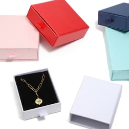 1pcs Kraft Paper Drawer Jewelry Packaging Box Greeting Card Necklace Bracelet Gift Display Case Boxes Cardboard Jewelry Storage