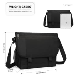 KONO Men's Laptop shoulder bag-15.6 "waterproof & Anti-Theft, Business & Travel