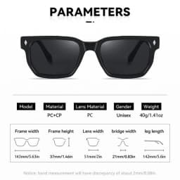 SHAUNA Retro Rivet Rectangle Sunglasses UV400 Sun Glasses