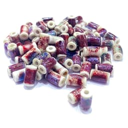 10*5MM Tube Shape Long Cylinder Ceramic Porcelain Spacer Beads For Jewelry Making DIY Column Accessory