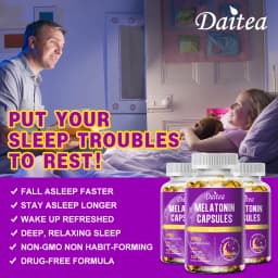 Melatonin 20mg Anti Stress Tools Sleeping Capsules Melatonin to Sleep Stay Asleep Longer For Adult Beauty Health
