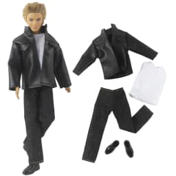 1 Set Doll Clothes Leather Clothing Outfit for 12 Inch Ken Doll Many Style for Choice 05