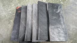 2pieces DIY Knife Handle Material Black Buffalo Horn Slice Plate 2,3,4mm Thickness Various Handicraft Materials