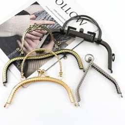1Pc Metal Embossed Bag Handle Women's Handbag Frame Purse Kiss Clasp Lock Wallet Closure Bracket DIY Handmade Bags Accessories