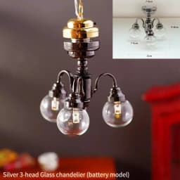 1/6 1/12 Scale Dollhouse Retro European Style Mini LED Lamp Double-head Flower Ceiling Light Lamp Wall Light Decor Toy