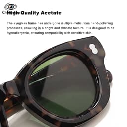 Thick Acetate Round Sunglasses Luxury Brand Original New Men Handmade Eyewear Trendy Women Outdoor Protection UV400 Sun Glasses