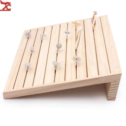 Jewellery Making Supplies Earring Organizer Ring Display Stand Jewelry Wood Earring Hoder Jewellery Packaging Case Exhibitors