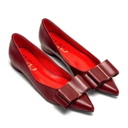 2025 CHCH Women's Flat Shoes New Black Pointed Bow Business Shoes Comfortable Commuting Women Shoes