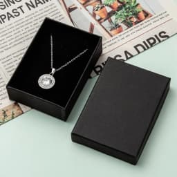 PandaHall 60pcs Rectangle Cardboard Necklace Boxes with Sponge 9x6.5x2.8cm in Black and White for Jewelry Display Gift Packaging