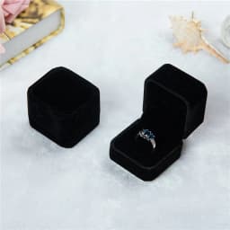 10pcs Felt Fabric Ring Box Jewelry Packaging Box Diamond Ring Earrings Storage Box Jewelry Gift Packaging Box 5.5X5X4cm