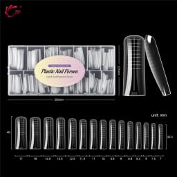 TP Full Cover Widen Dual Nail Forms 150pcs Poly Nail Gel Nail Molds Acrylic Nail Extension System False Nail Tips Manicure Tools