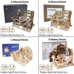 3D Wooden Puzzle DIY Marble Run Building Model Kit STEM Educational Construction Toys for Kids Adults Teens Boys Girls Gifts