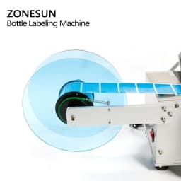 ZONEUN LT-50 Semi-Automatic Sticker Round Bottle Labeler Tube Can Labeling Machine Customized Labeling For Spray bottle